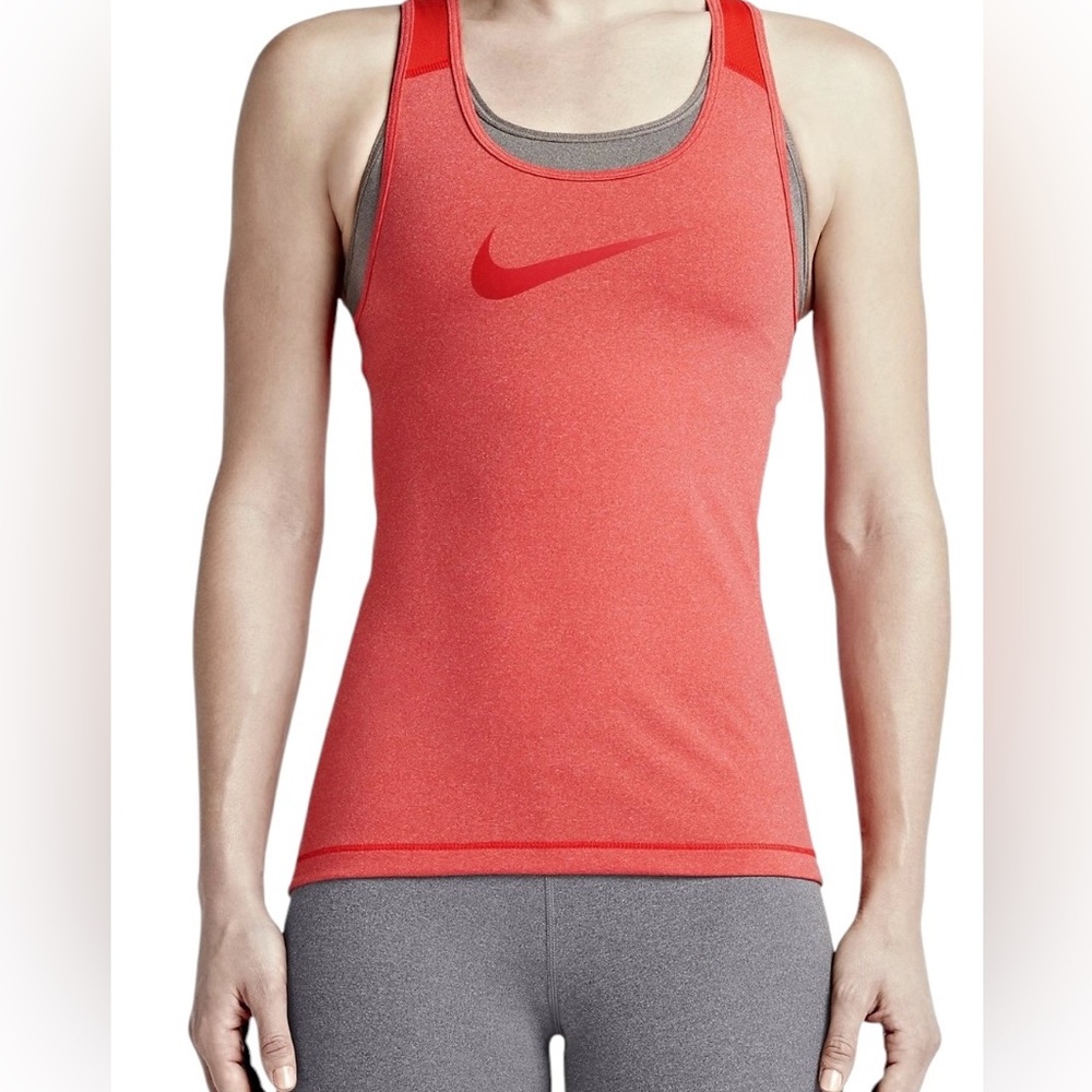 Nike Pro Women's Racerback Tank Top in bright Orange, size X-small